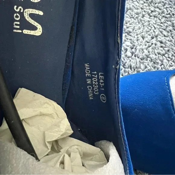 Shoes of Soul - Blue Crystal Studded Heels - Size 8 - Picture 7 of 8